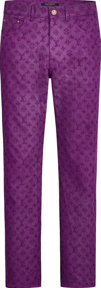 louis vuitton purple monogram pants